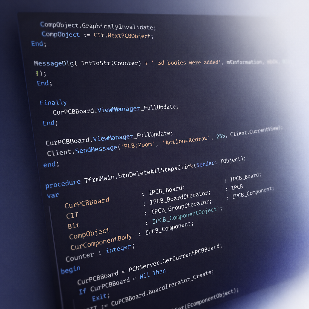 Altium library scripting
